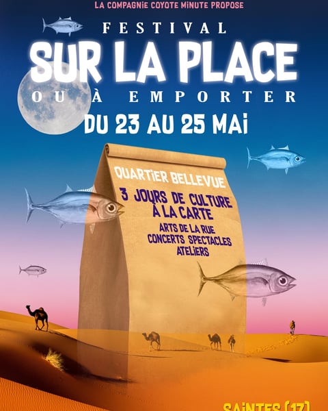 Festival sur la place ou à emporter 2025 affiche