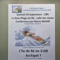 Conférence "L'île de Ré en 2100 Archipel ? Regards sur un magistral travail d'anticipation"