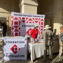 Présence du stand de la Fondation du patrimoine