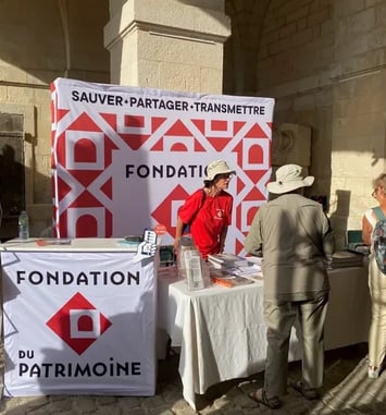 Présence du stand de la Fondation du patrimoine