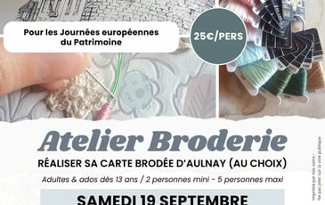 Atelier d'initiation : brodez le patrimoine ! De la photographie à l'ouvrage d'art, du regard au geste.