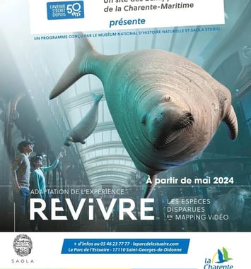"Revivre, les espèces disparues" mapping-vidéo