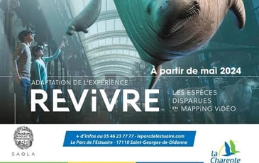 "Revivre, les espèces disparues" mapping-vidéo