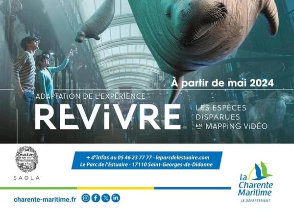 "Revivre, les espèces disparues" mapping-vidéo
